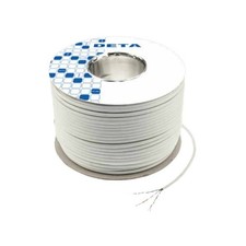 Deta 19024 CW1308 4 Pair Telephone Cable White 100m Drum 0.5mm Solid Copper