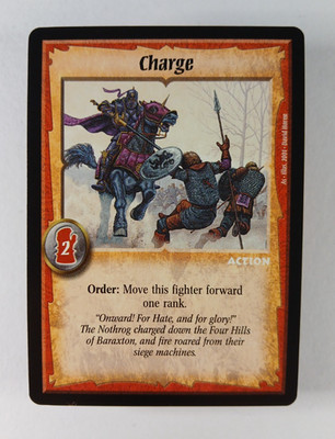 Charge - NN, No # Promo, Warlord CCG card (2001 AEG) Saga of the Storm