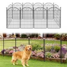 10 Panels No Dig Decorative Garden Dog Fence Outdoor for 48 in H X 24.16ft L 