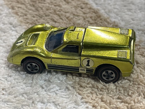 Vintage Hot Wheels REDLINE 1967 Ford J Car Lime Antifreeze Near Mint With Button - Picture 2 of 17