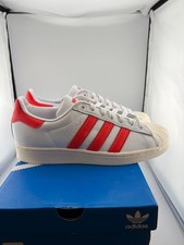 Size 8 - Adidas Superstar Foundation Red White for sale online | eBay