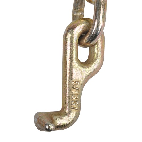 5/16" X 10' G70 Transport Tow Chain J Hook Shank w/ Grab Hook For Flatbed Truck - Afbeelding 9 van 10