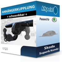 Vapos AnhäNgekupplung Schwenkbar Passend für Skoda Superb Kombi 11.2023-Jetzt FP