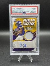 2020 Panini Rookies & Stars - JUSTIN JEFFERSON /25 Prime Dress For Success AUTO