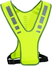 MaximalPower Reflective Vest for Walking at Night - Adjustable Neon Green 