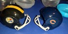 Vintage Chicago Bears & Pittsburgh Stealer Mini Gumball Machine Football Helmets — photo 2