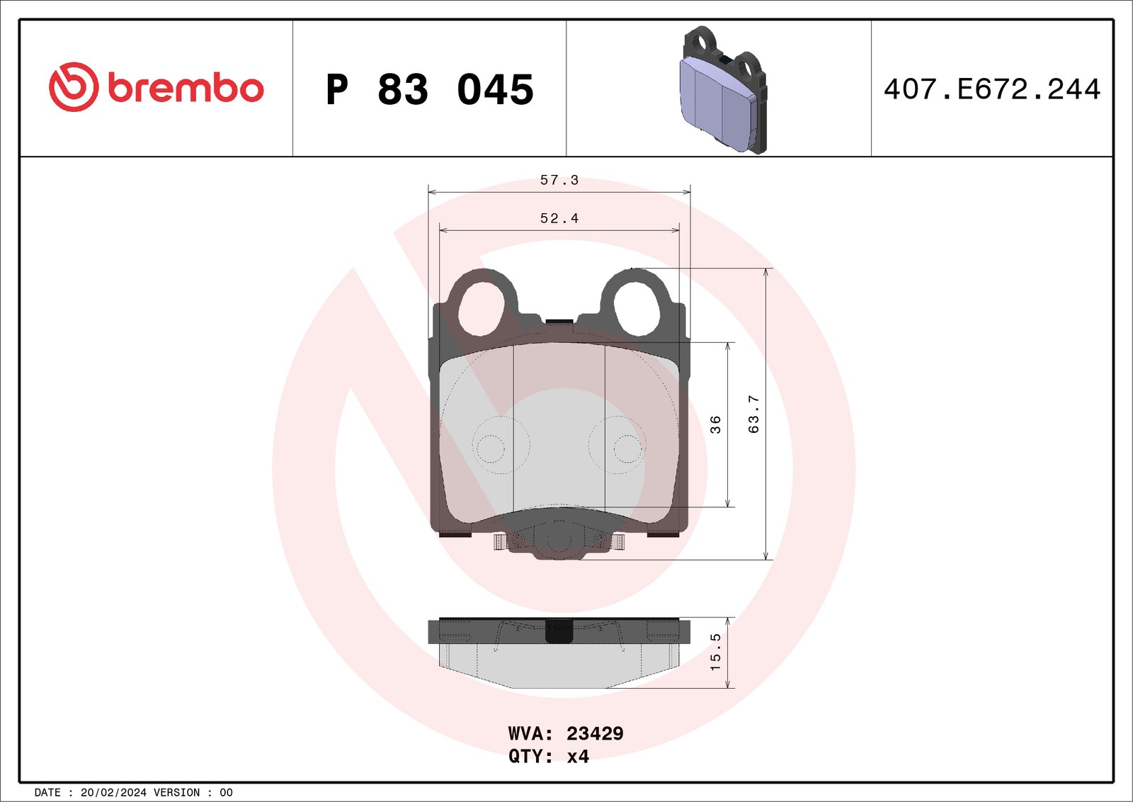 Fits BREMBO P 83 045 HAM PADS. REAR LEXUS GS300 97-05 REAR  ⭐UK Stock⭐