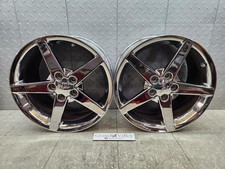 2005-2007 C6 Corvette Wheel Rim REAR PAIR 19x10 Chrome QX3 Used OEM 9594348