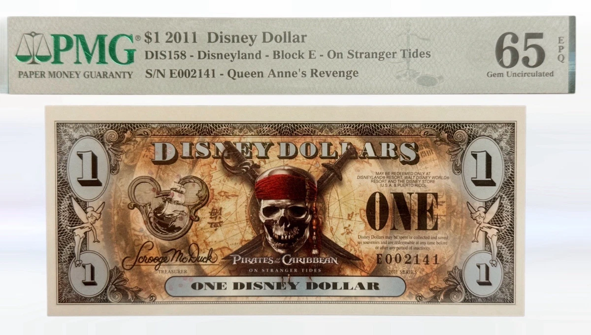 Pirates of the Caribbean Disney Dollars (1968-Now) for sale | eBay