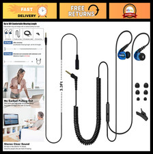 16Ft Extra Long Cord Earbuds with Mic  Volume Control, 3.5mm Wired Headphones f