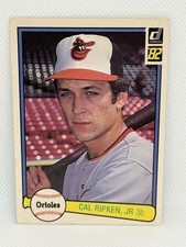 1982 Donruss Baseball #405 Cal Ripken Rookie Card Baltimore Orioles Poor Creased. rookie card picture