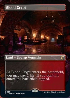 1x Blood Crypt - Foil - Borderless MTG - Ravnica: Clue Edition - NM-Mint