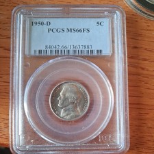 1950-D PCGS MS66FS Jefferson Nickel Full Steps 5C