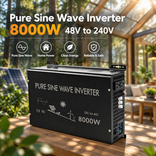 8000W 48V to 240V Power Converter Pure Sine Wave Inverter Solar Home System RV