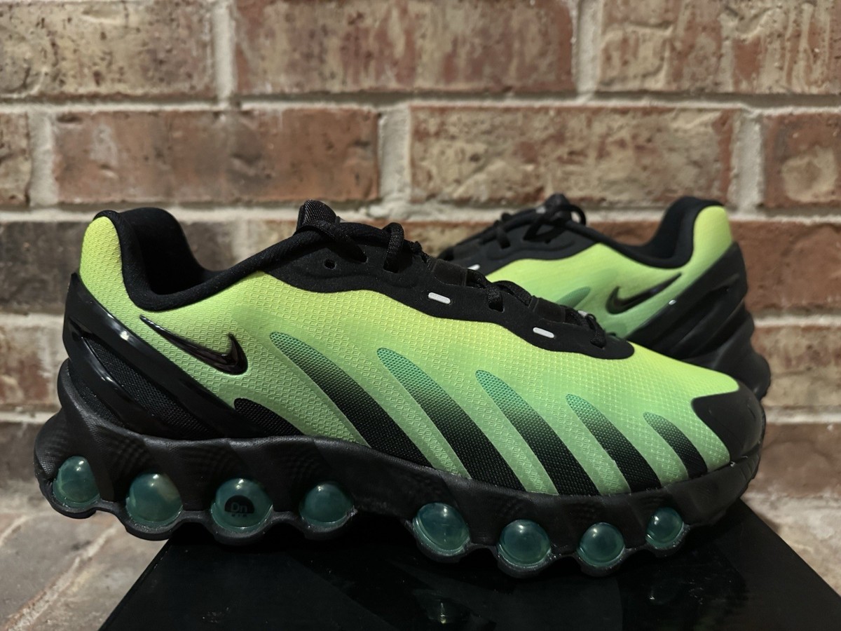 New 9.5 Nike Air Max DN8 Black Lime Green Strike Volt Sneakers