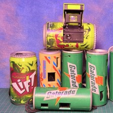 Lot Of 6 Cameras Manzana Lift Coca Cola Can Point  Shoot 35mm Gatorade