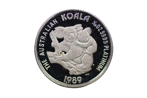 1989 1/20oz 9995 Platinum Australian Koala $5 Proof Coin - Picture 1 of 3