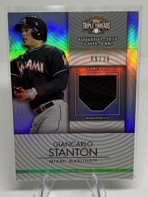 2012 Topps Triple Threads #TTUR-15 Giancarlo Stanton Unity Relics #/36