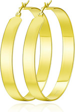 Large Hoop Earrings for Women Chunky Gold Hoops Silver Hoop Earrings Lightweight