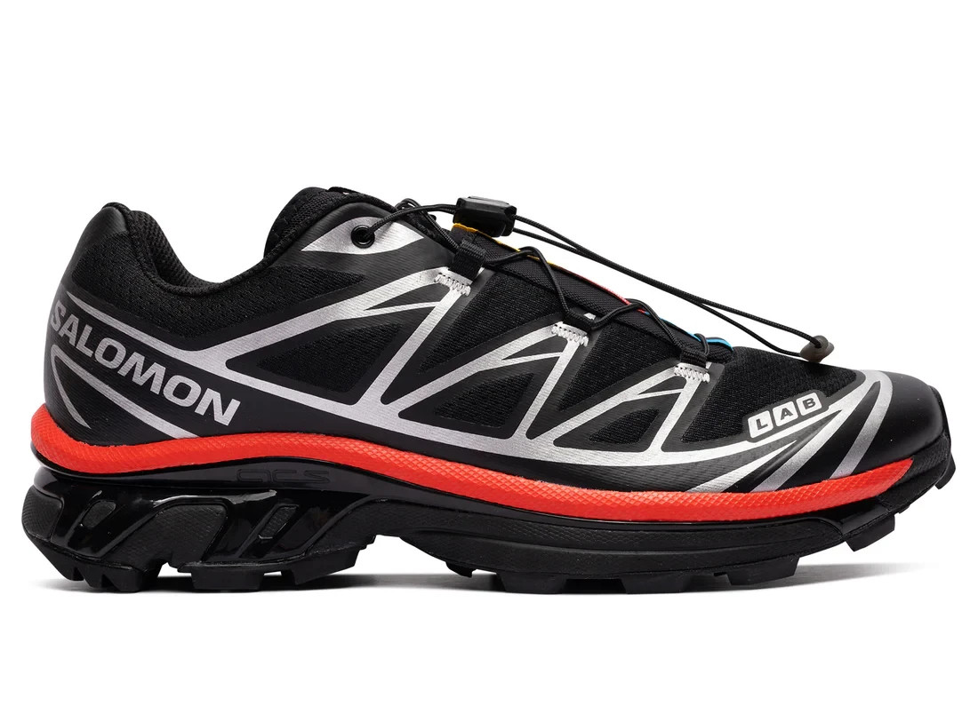 Size 10 - Salomon XT-6 Black Fiery Red Silver for sale online | eBay