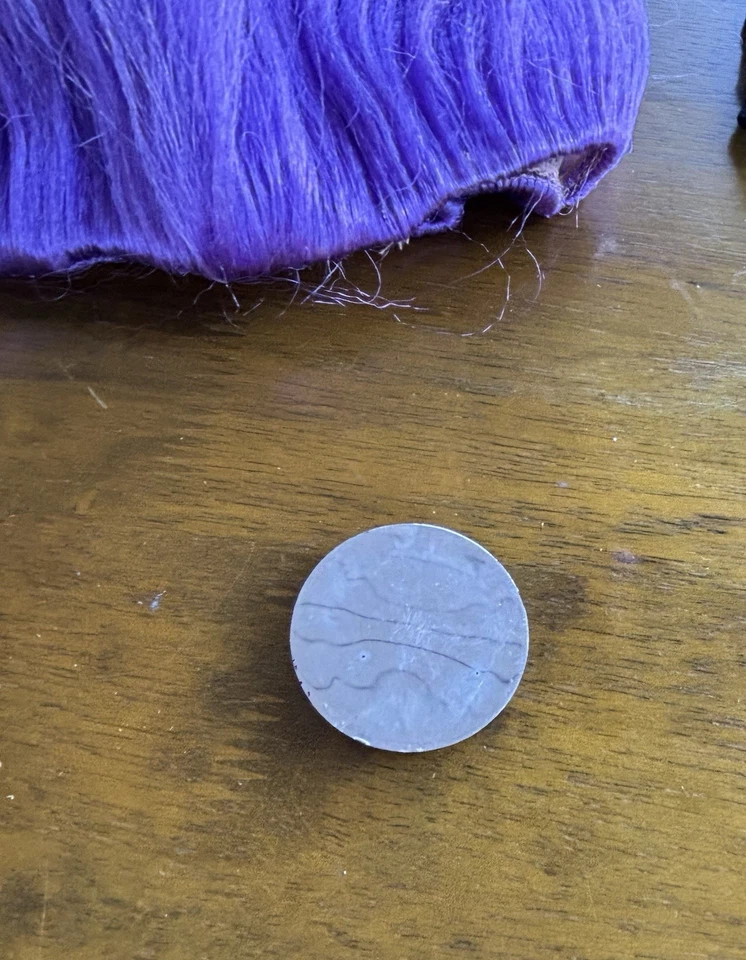 Peluca Troll Púrpura Adulto Talla Única Con Joya Vientre Púrpura, Disfraz Halloween Foto 4 de 4