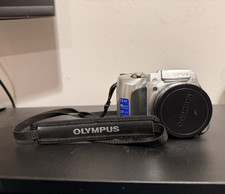 Olympus SP-510UZ 7.1MP Silver Compact Digital Camera 10x Zoom w/ Cap Strap