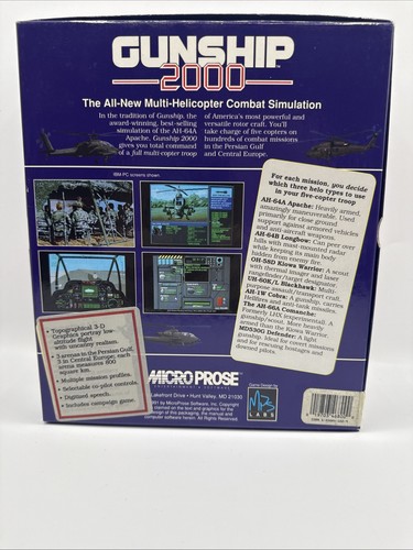 Gunship Atari ST Big Box COMPLET CIB - FR
