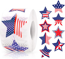 500PCS 1.5 Inch American Flag Star Stickers Self Adhesive
