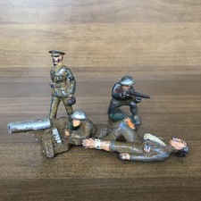 Lot of 4 Vintage 1930s Barclay Manoil WWI Soldier Medical Doctor Injured  More