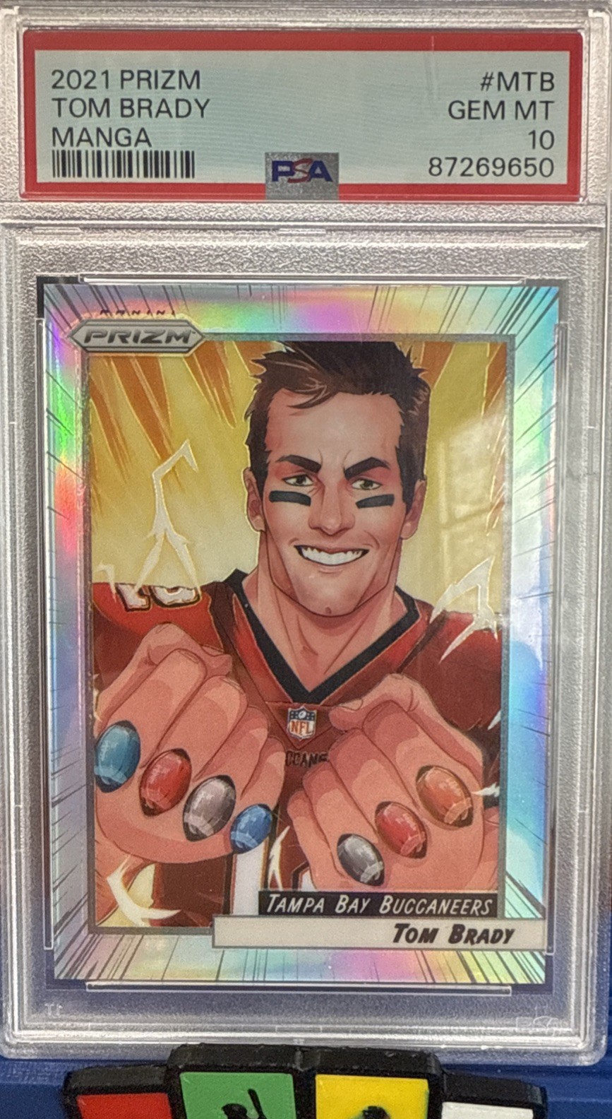 2021 PANINI PRIZM MANGA #MTB TOM BRADY PSA 10