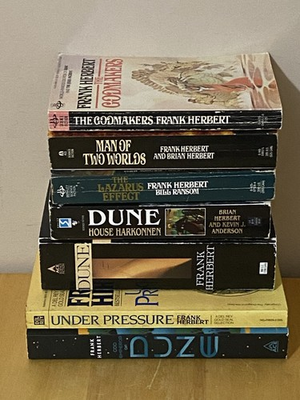 #ad #ad Frank Herbert 7 PB Book Lot Dune Under Pressure The Lazarus Effect…. $29.99