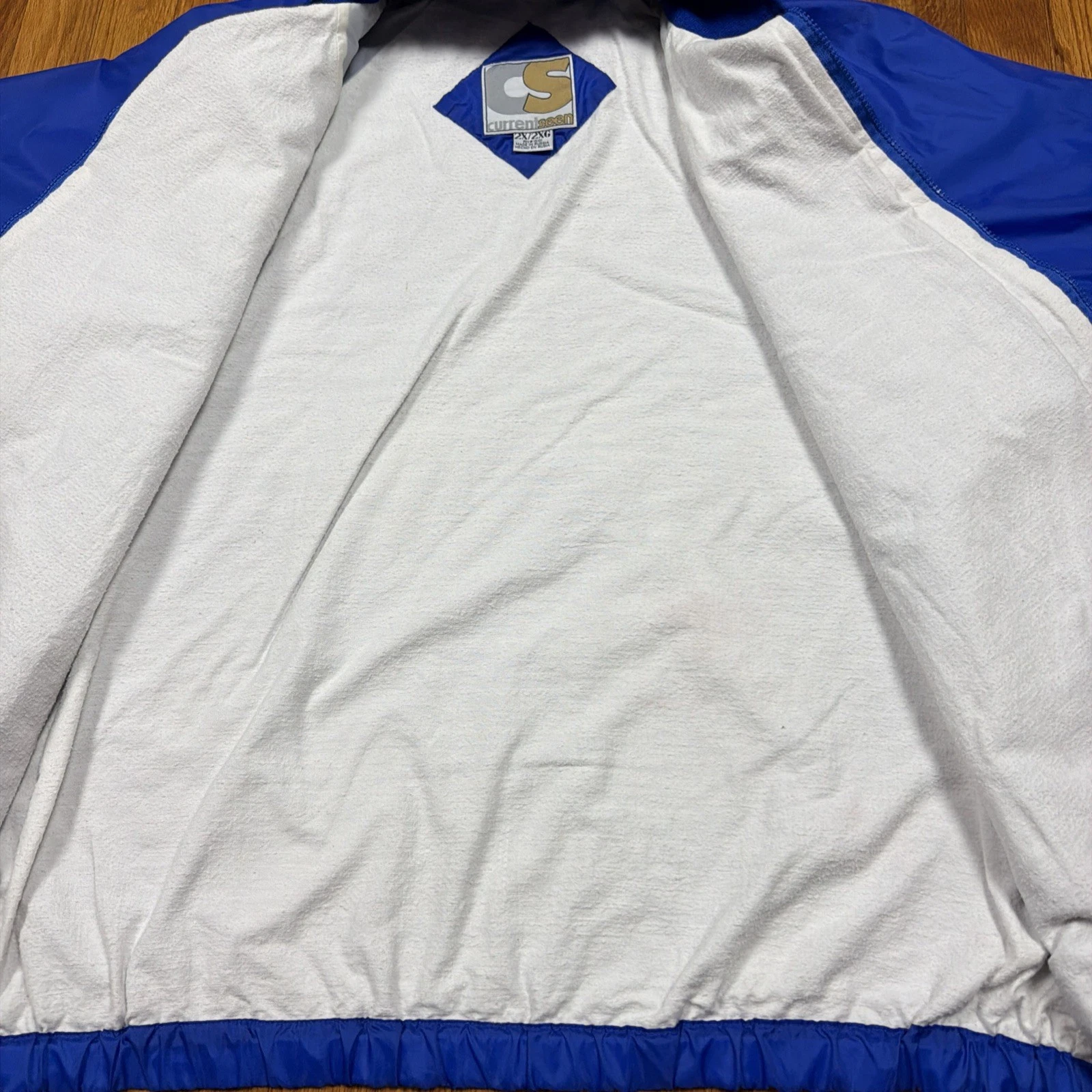 Vintage 90s Currentseen Jacket Mens 2XL Blue Lined Wind Breaker Nylon Pockets image 16