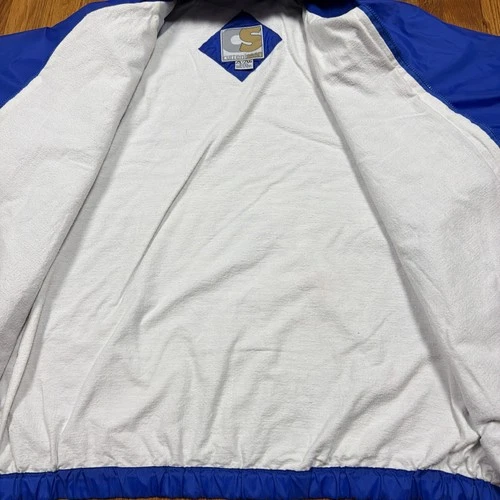 Vintage 90s Currentseen Jacket Mens 2XL Blue Lined Wind Breaker Nylon Pockets image 16