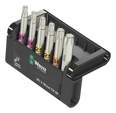 Wera Bit-Satz Bit-Check 6 Wood TX HF 1