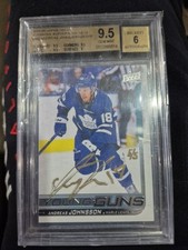 2019-20 Upper Deck Buy Backs YG Gold Autograph BGS 9. #492 Andreas Johnsson 5/5 