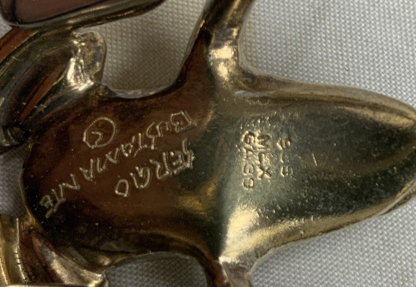 Sergio Bustamante Signed Frog Bangle Bracelet .92… - image 3