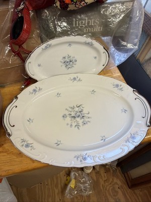 Three Castle China Serving Platters Dresden Blue Design SH6
