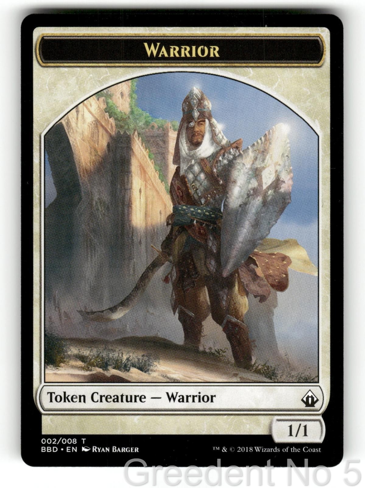 Warrior Token 2 Token Battlebond Magic: The Gathering Lightly Played