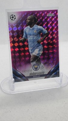 Jeremy Doku 2023-24 Topps Chrome Pink Prizm /250 Manchester City