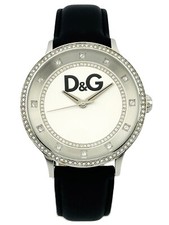 Dolce & Gabbana Women's DW0515 PRIME TIME Sparkling Stones Black Strap Watch