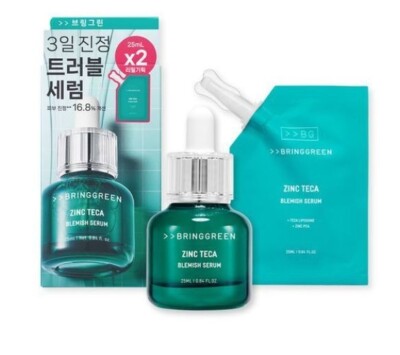 BRING GREEN ZINC TECA Blemish Serum 25ml+Refill 25ml