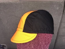 CYCLING CAP ONE SIZE COLOR BLACK & ORANGE 100% COTTON