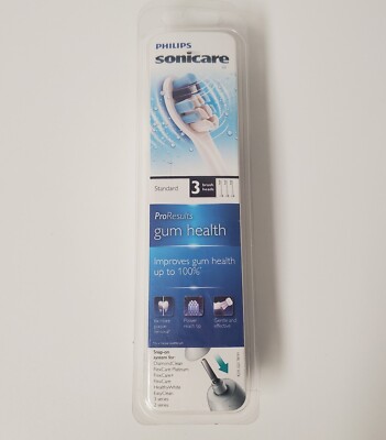 Phillips Sonicare Standard Brush Heads Pro Results Gum 3 Pack HX9033 New Sealed