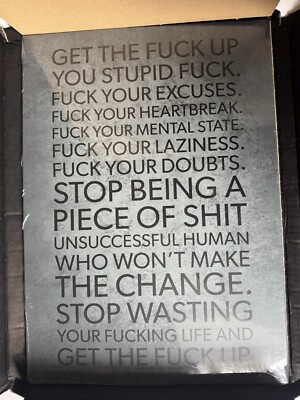 DISPLATE METAL POSTER SIGN BRAND NEW GET THE F UP