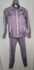 Tangerine Activewear Set Long Sleeve Jacket Leggings Plum Dark Purple Medium