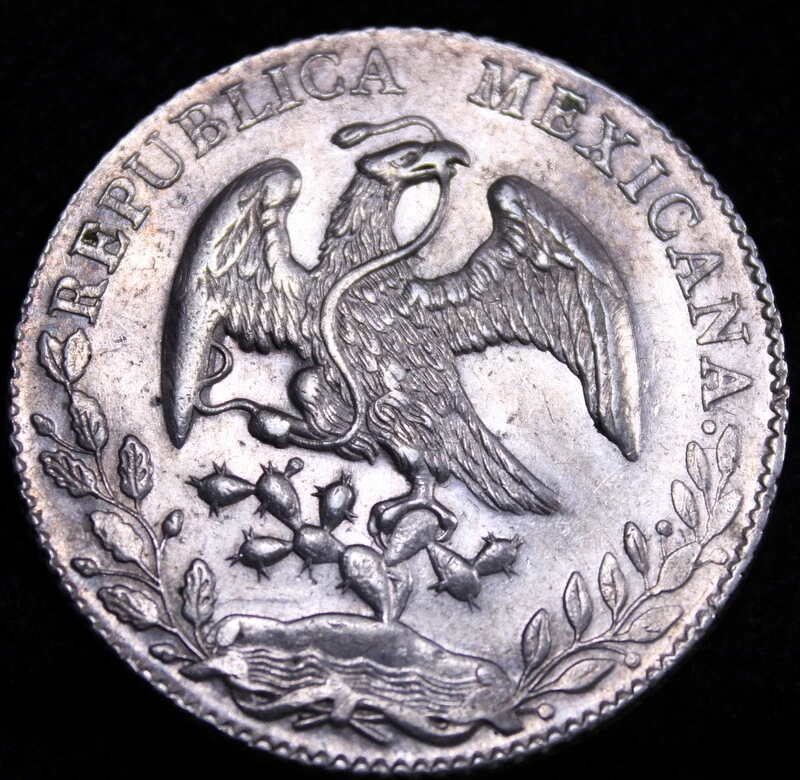 Mexico 1877 MO MH 8 Real Mexico City Mint Limited Date Re6f 50-710 - Image 3 of 4