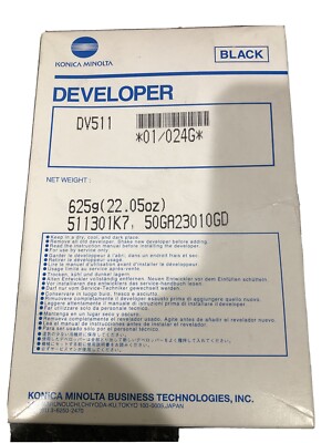 GENUINE KONICA MINOLTA DV511 BLACK DEVELOPER 
