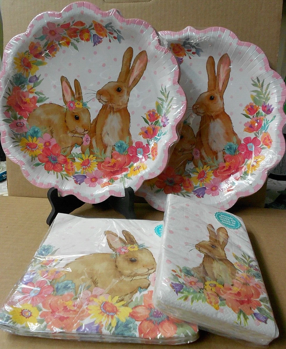 Spring paper plates and napkins top