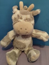 9" Stephan Baby Giraffe Gray White Plush Baby Lovey Stuffed Animal Toy