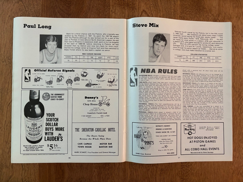 1969-70 Detroit Pistons Magazine Program vs. Bulls - mit Stat Sheet - Cobo Arena - Bild 18 von 18